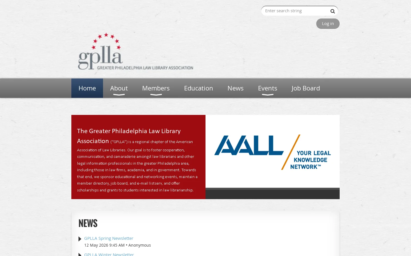 GPLLA Homepage screenshot