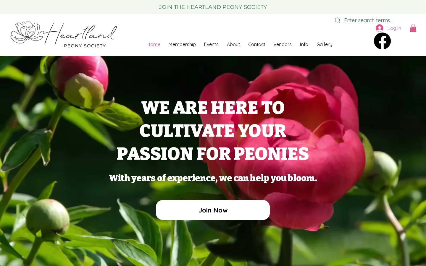 Home | Heartland Peony Society Homepage screenshot