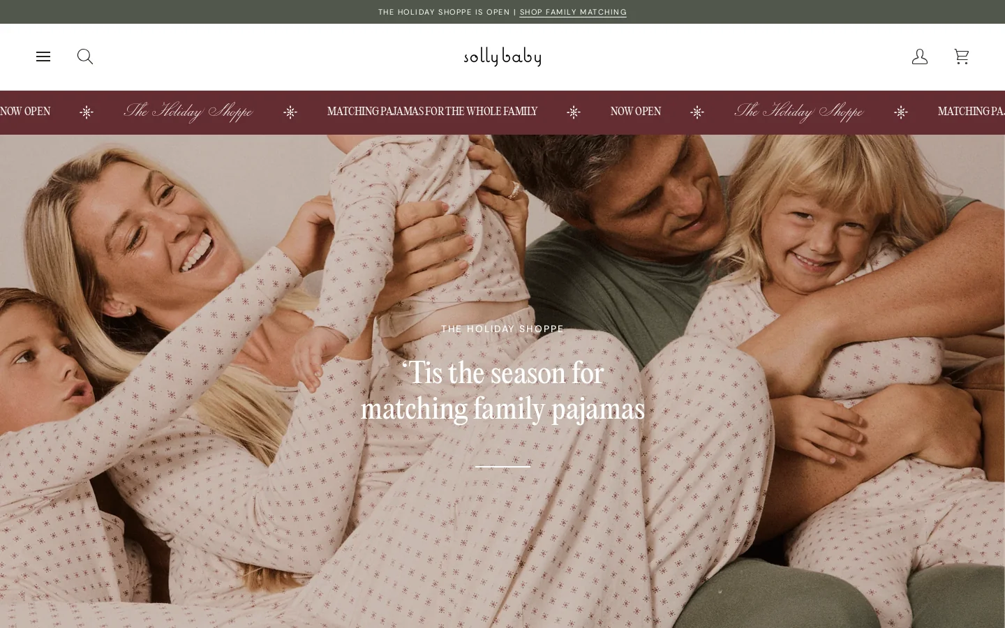 Solly Baby Homepage screenshot