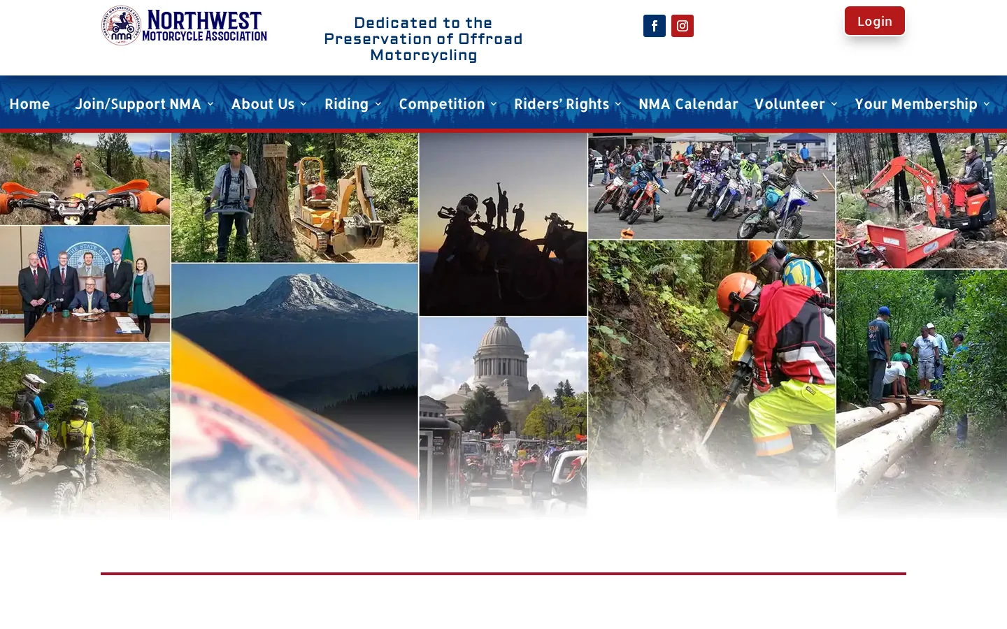 Home - Northwest Motorcycle Association Homepage screenshot