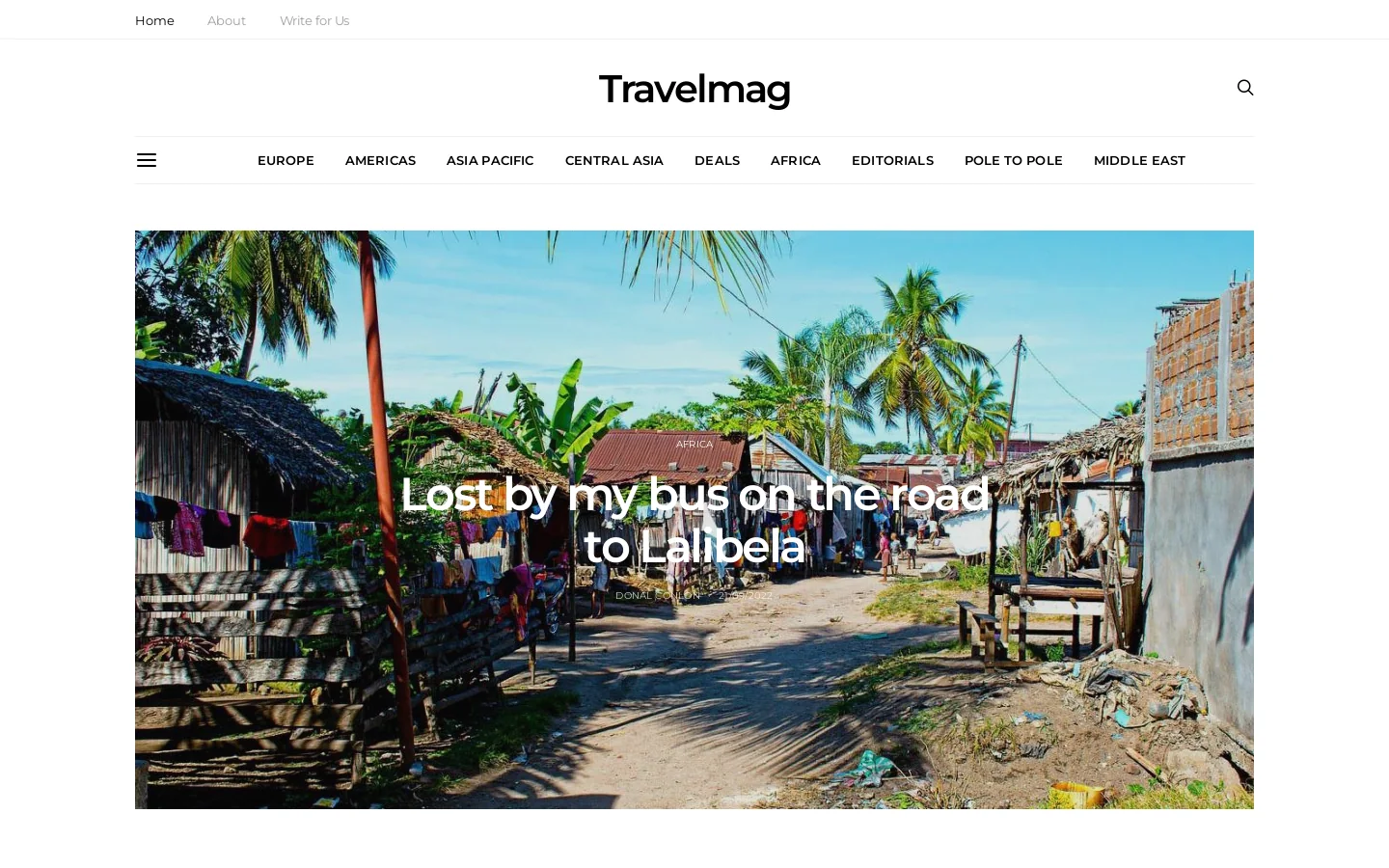 Travelmag Homepage screenshot