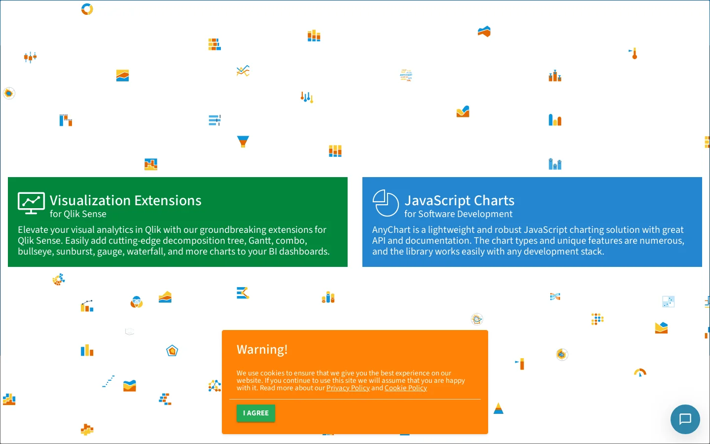 AnyChart is a lightweight and robust JavaScript charting library Homepage screenshot