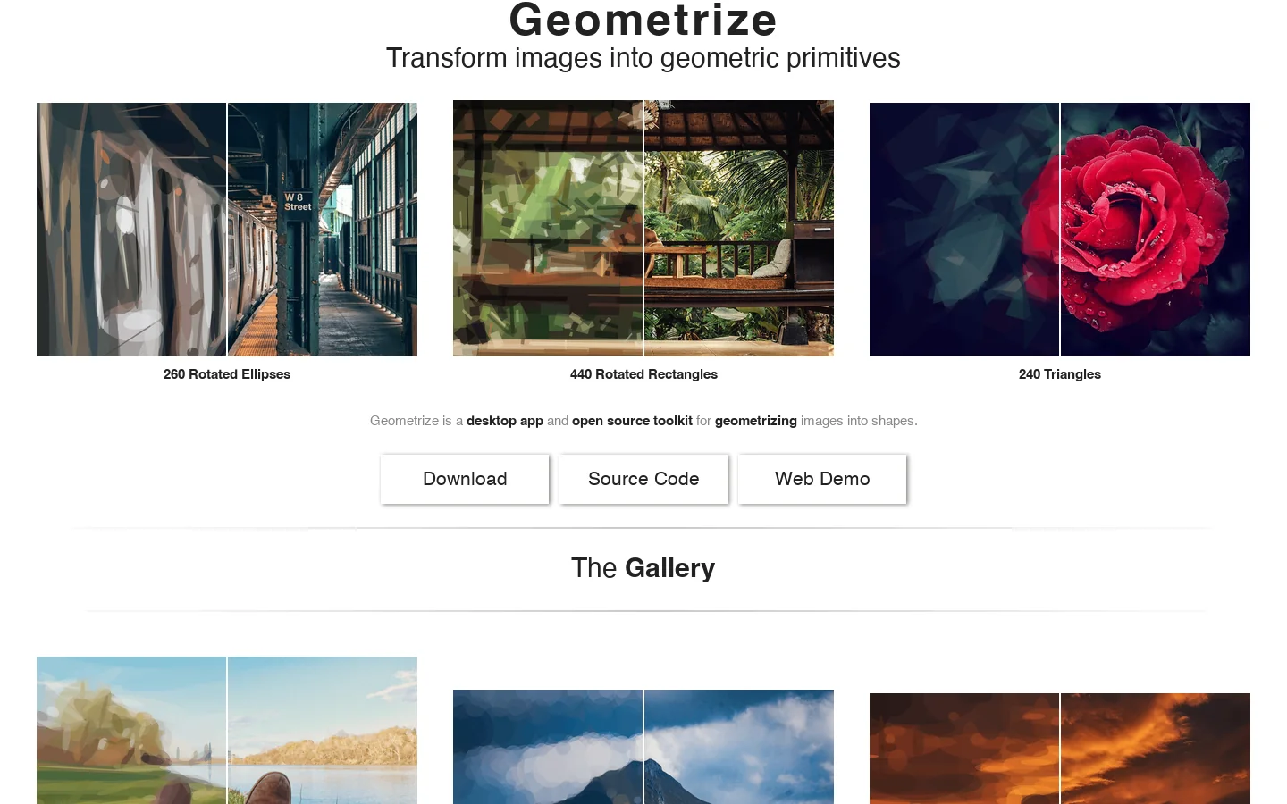 Geometrize Homepage screenshot
