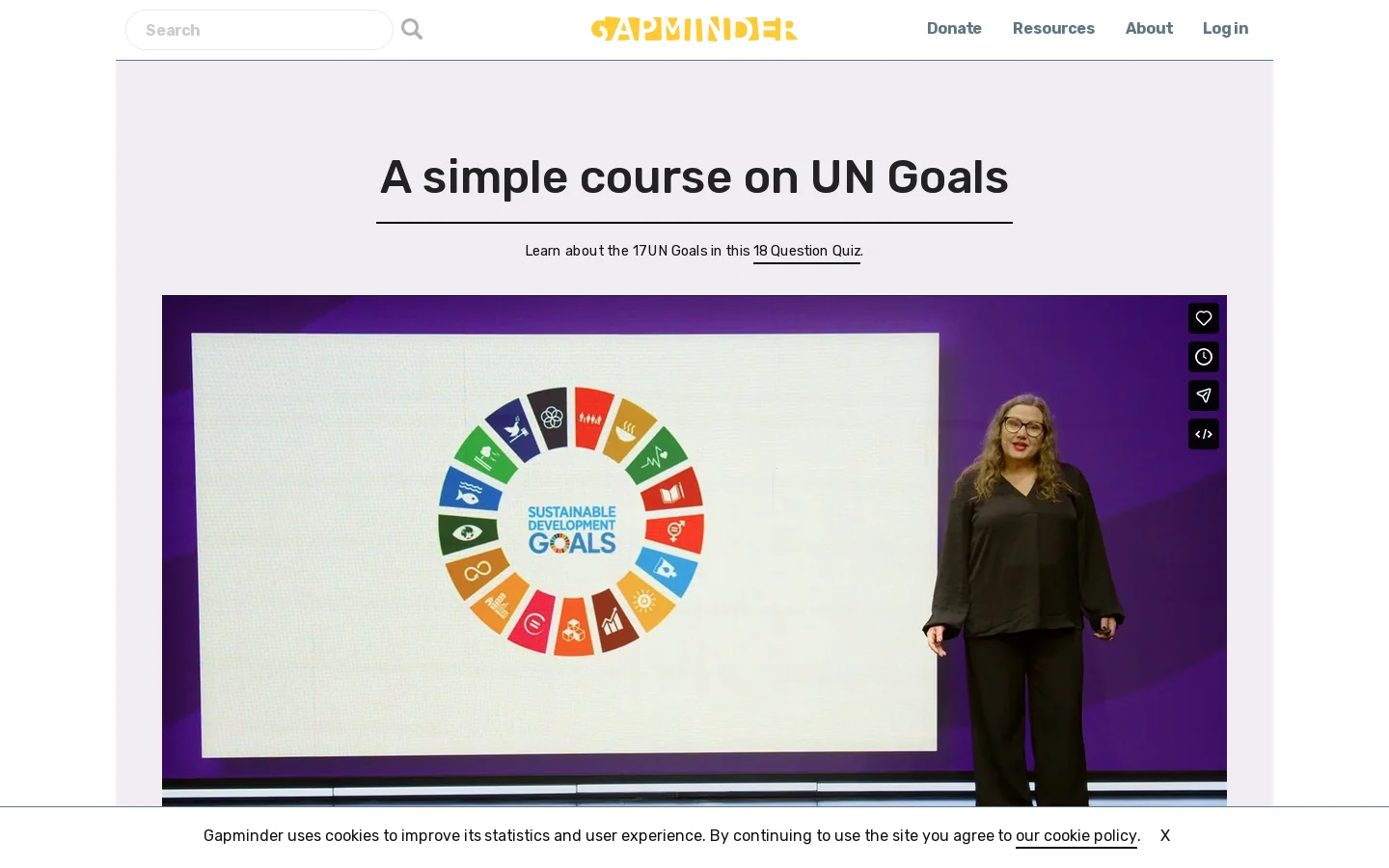 Gapminder Homepage screenshot