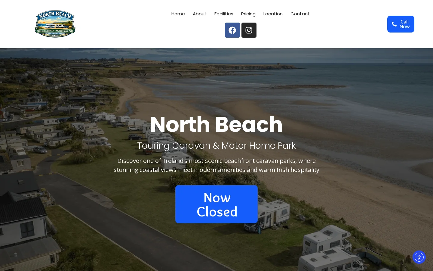 North beach Homepage screenshot