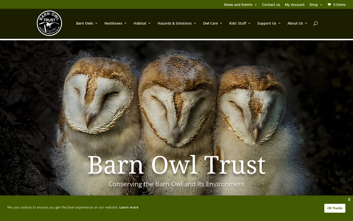 Home Page - The Barn Owl Trust Homepage screenshot
