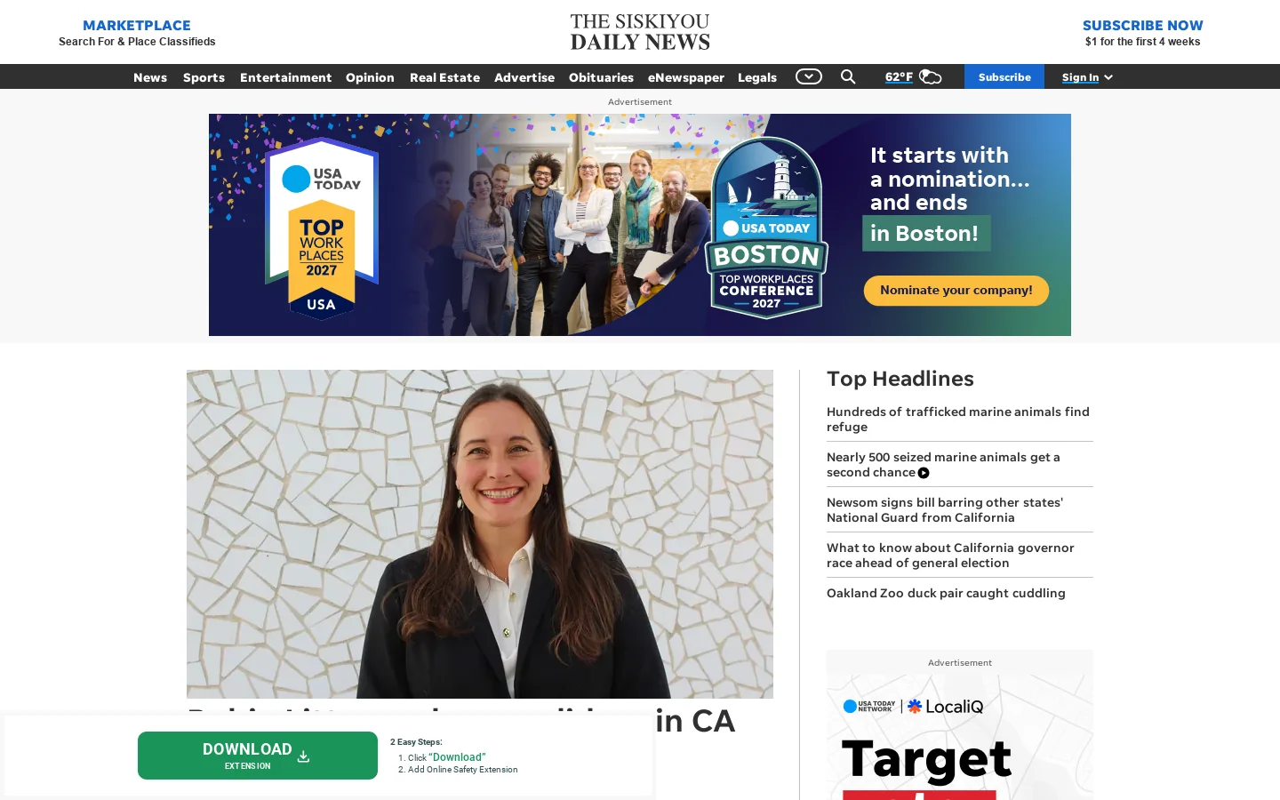 Siskiyou Daily News Homepage screenshot
