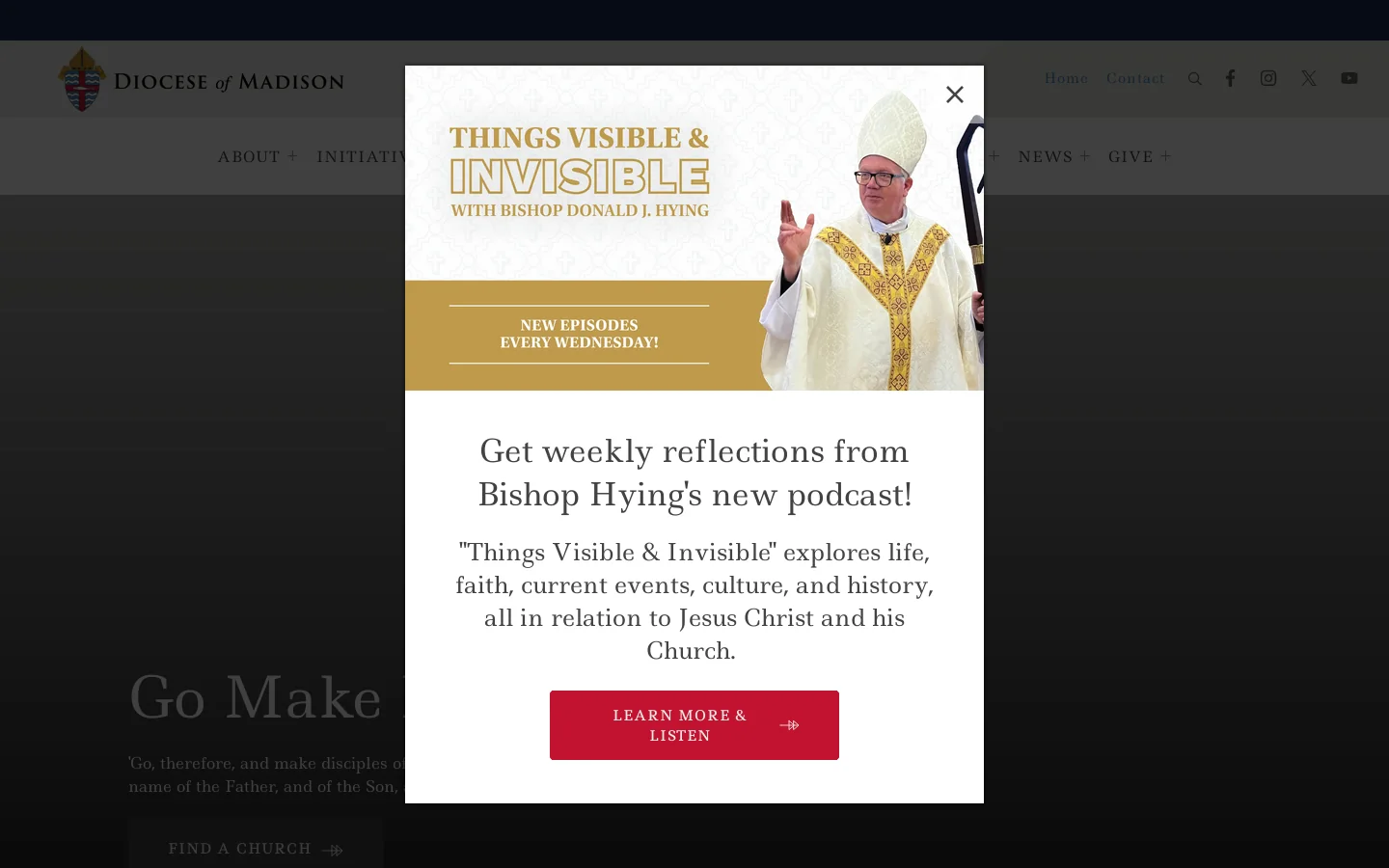 Diocese of Madison | Madison, WI Homepage screenshot