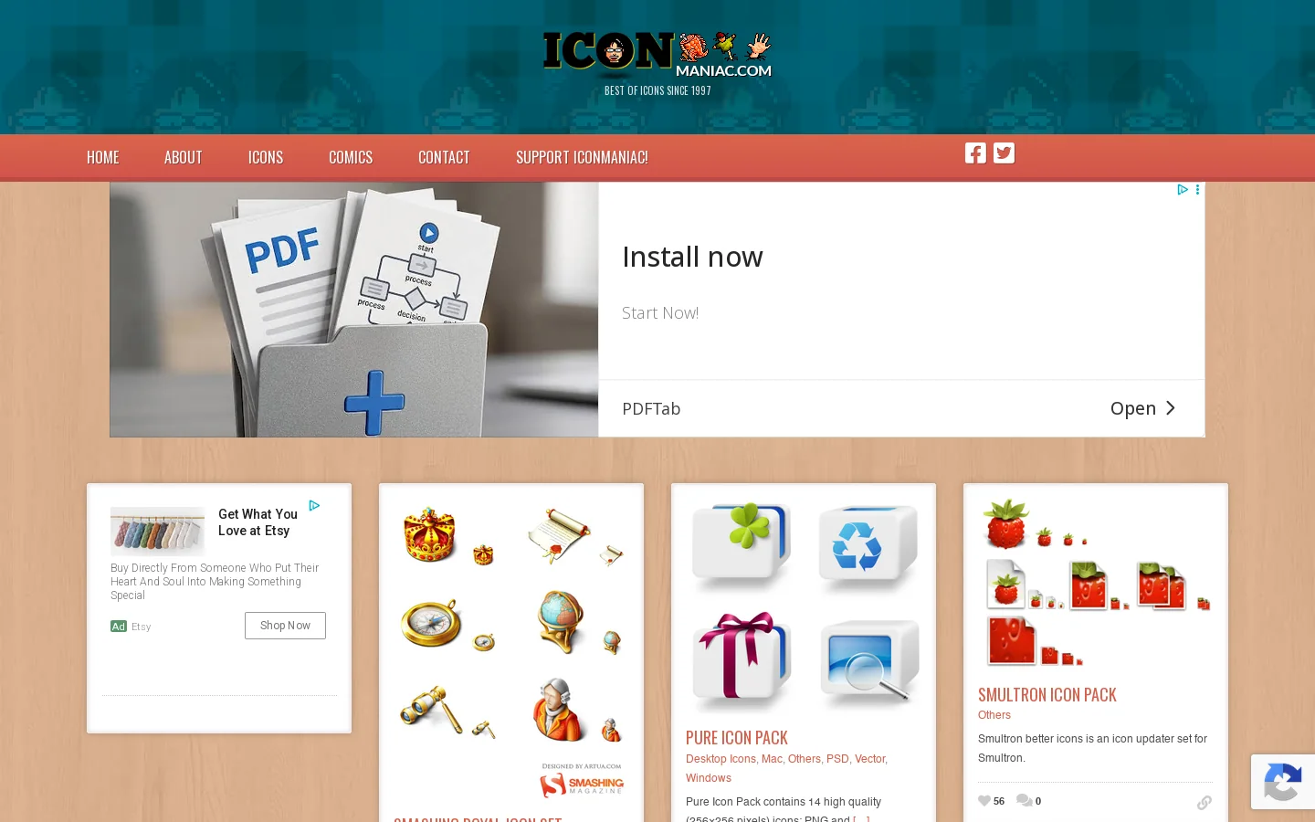 iconmaniac Homepage screenshot