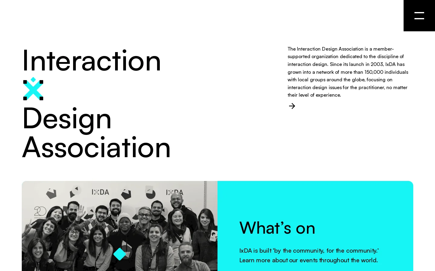 IxDA Homepage screenshot