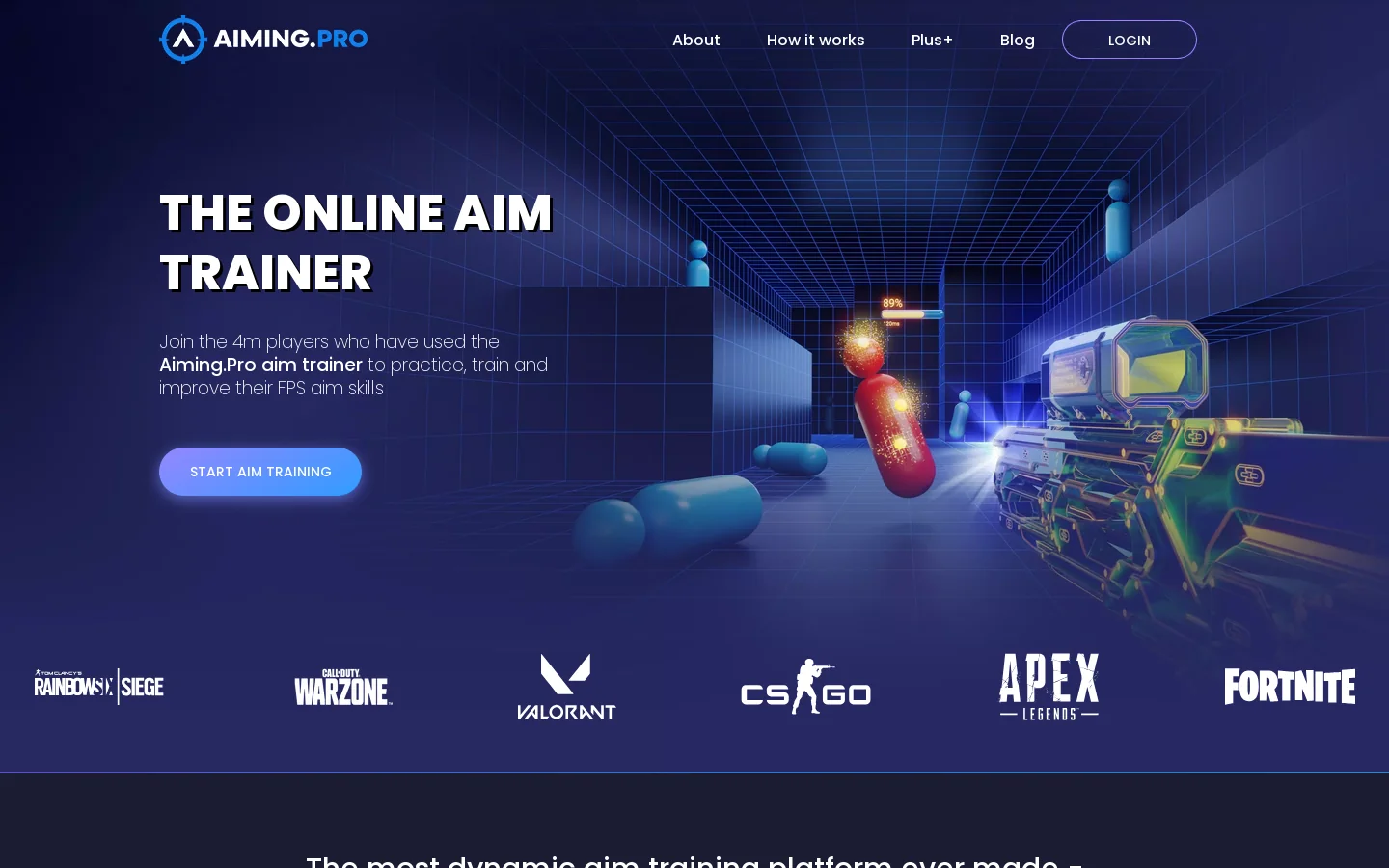 Aiming.Pro Homepage screenshot