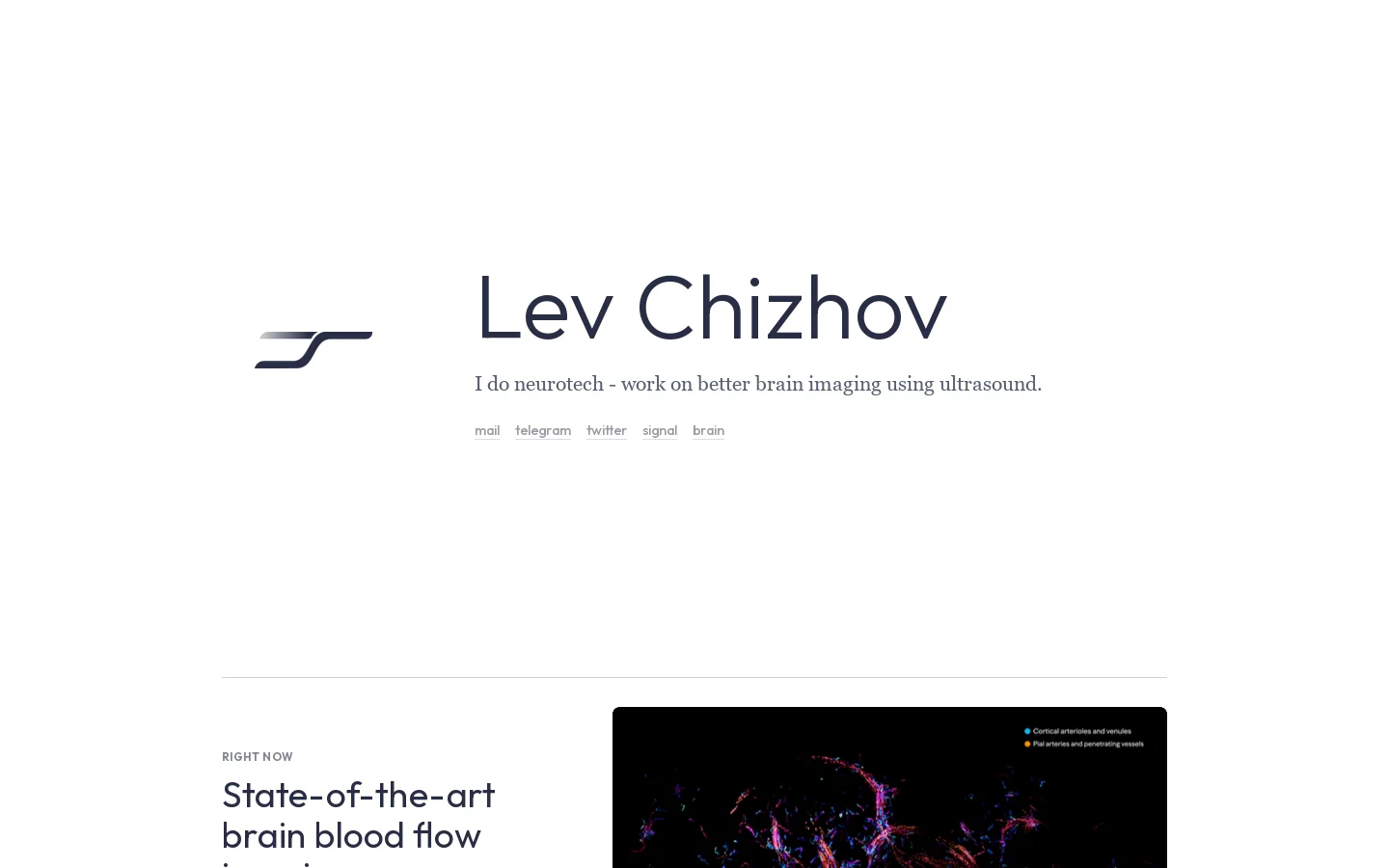 Lev Chizhov Homepage screenshot
