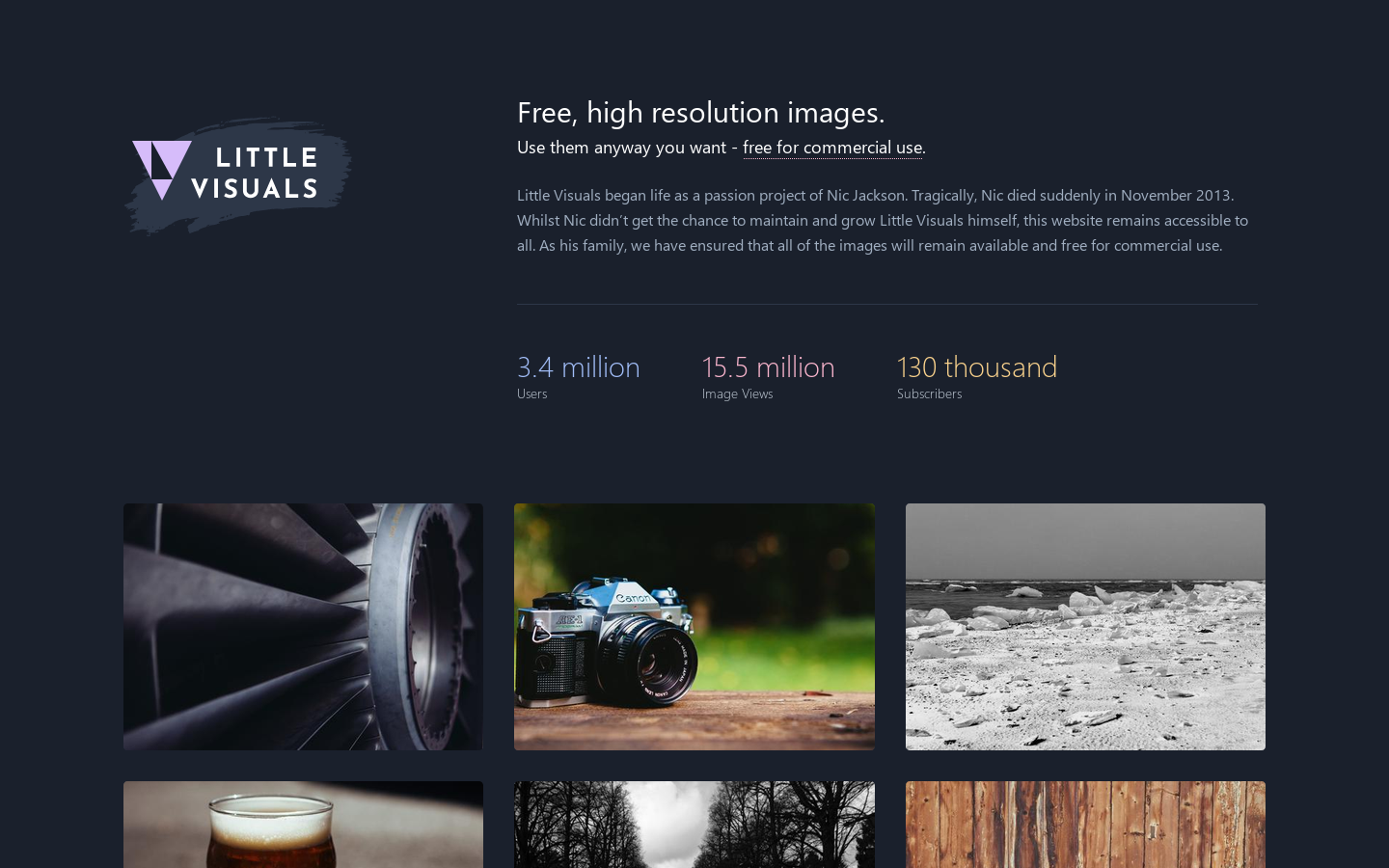 Little Visuals Homepage screenshot