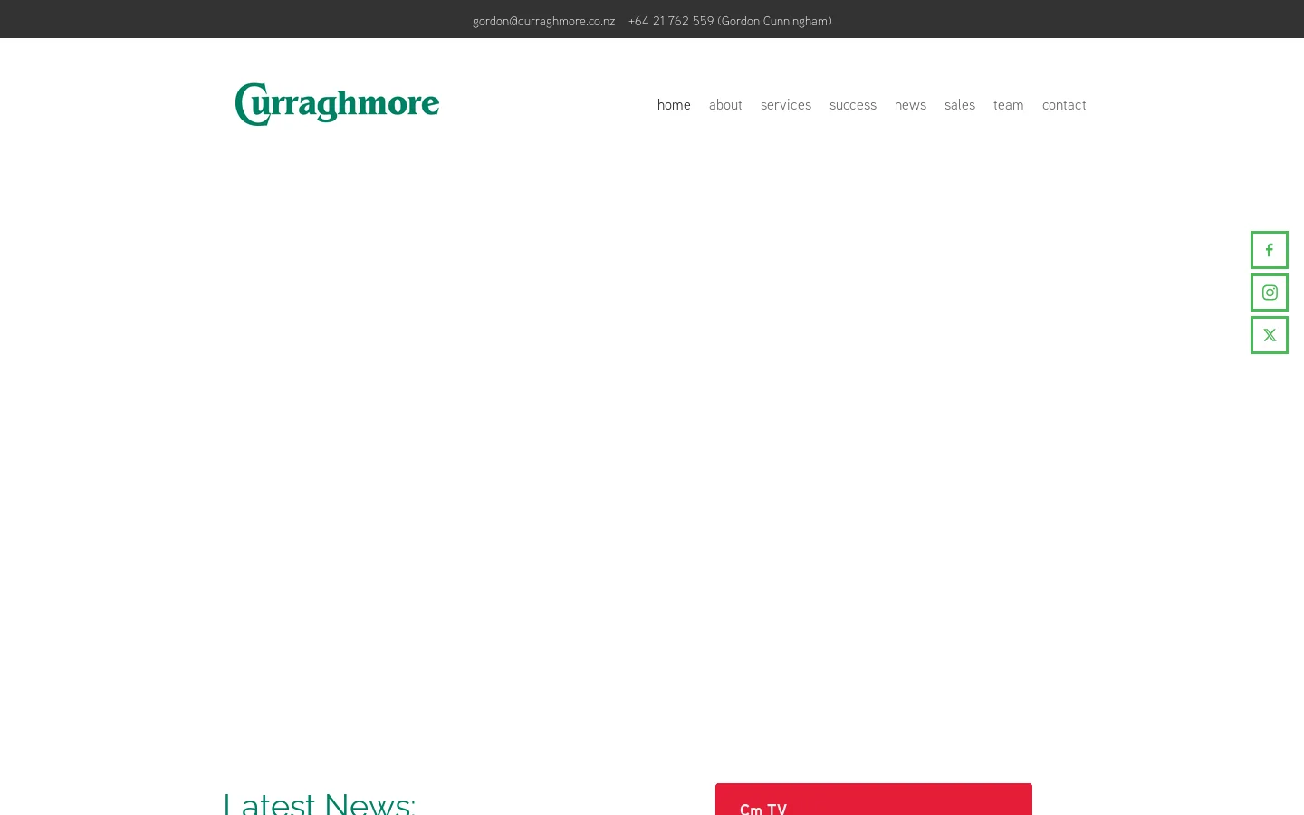 CURRAGHMORE Homepage screenshot