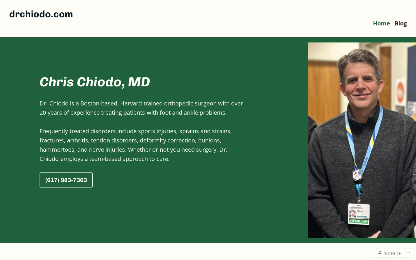 drchiodo.com Homepage screenshot