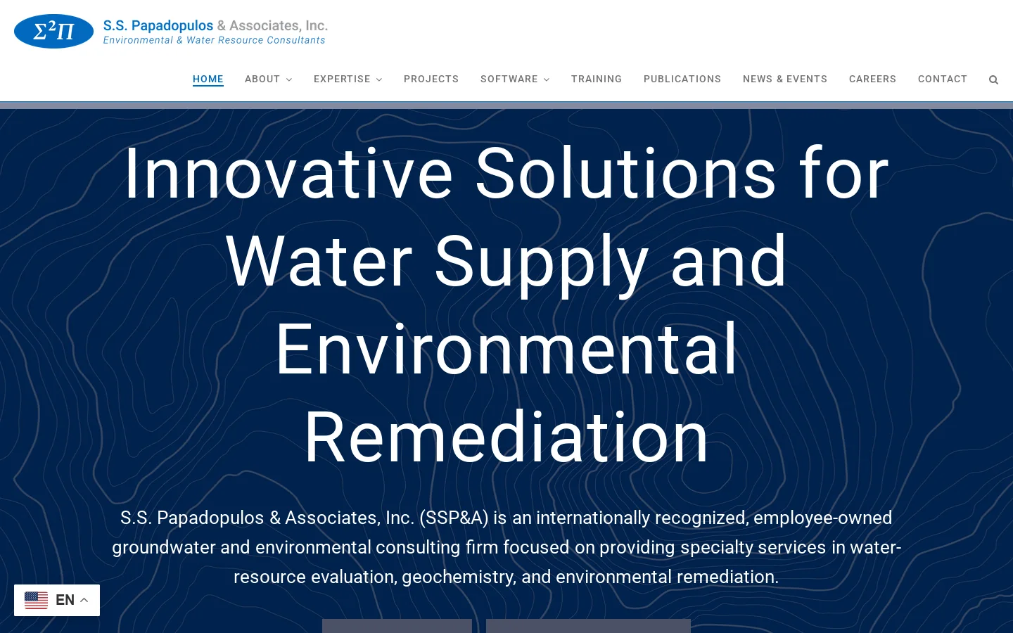 S.S. Papadopulos & Associates Homepage screenshot