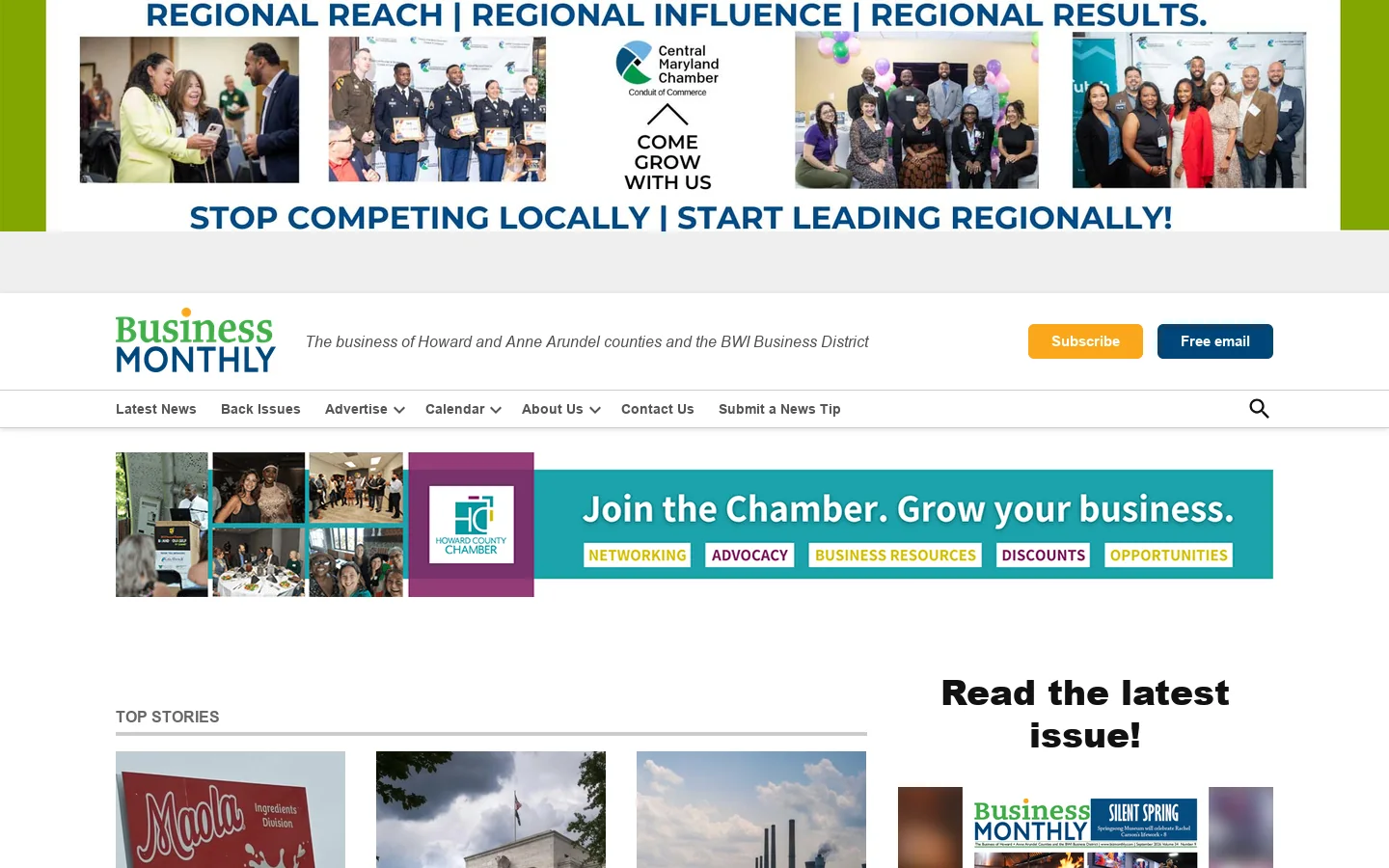 Home » The Business Monthly Homepage screenshot