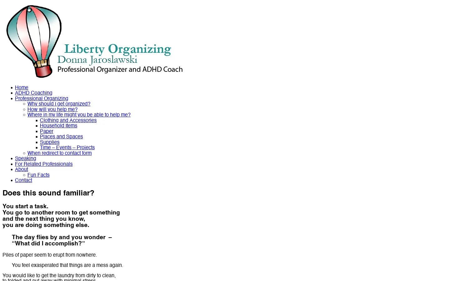 Liberty Organizing Homepage screenshot