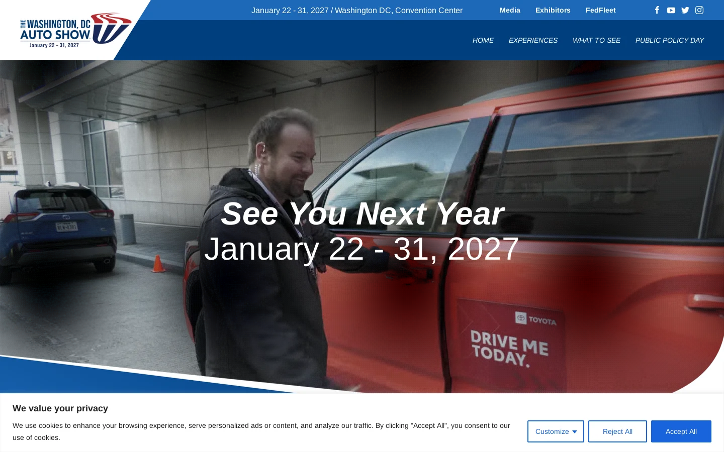 Washington, D.C. Auto Show - January 23 - February 1, 2026 Homepage screenshot