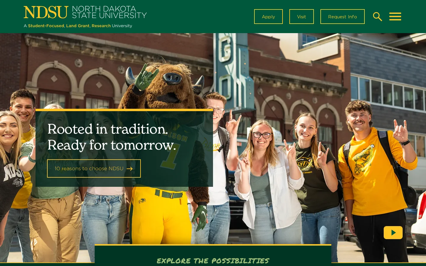NDSU Homepage screenshot