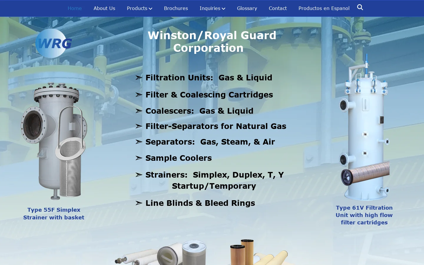 Welcome to Winston/Royal Guard Corporation Homepage screenshot