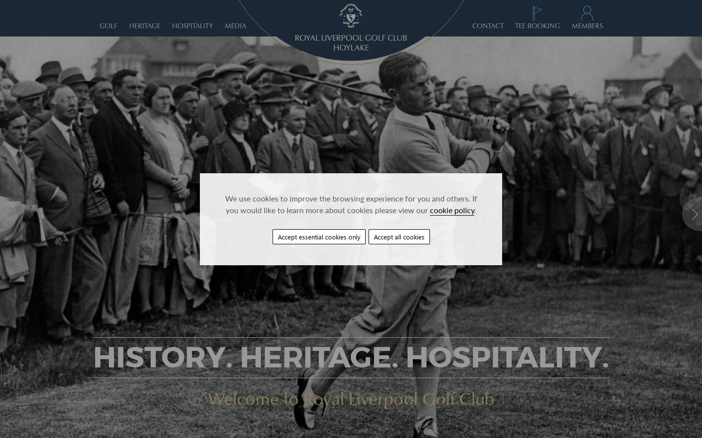 Royal Liverpool Golf Club Hoylake Homepage screenshot