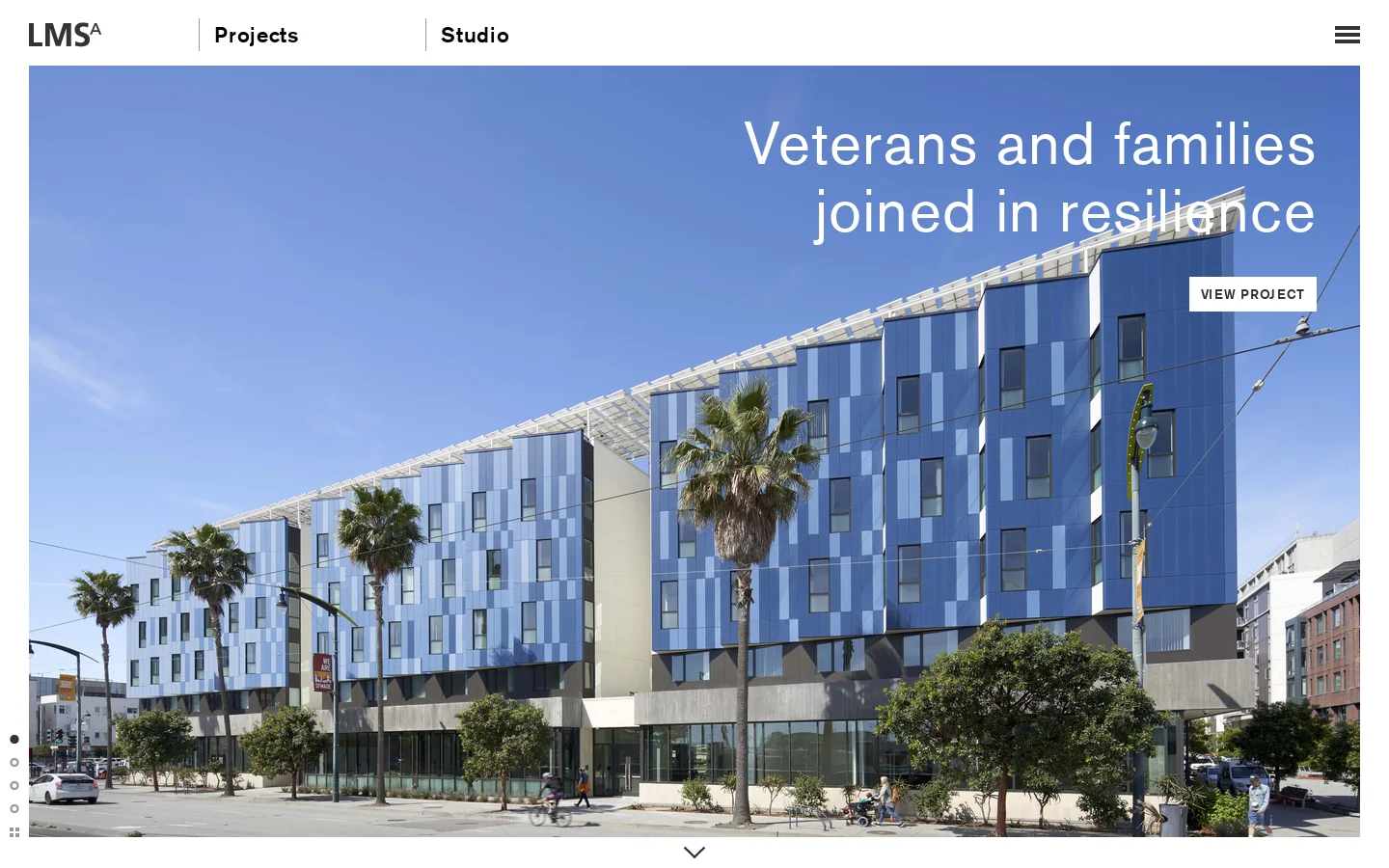 LMS Homepage screenshot