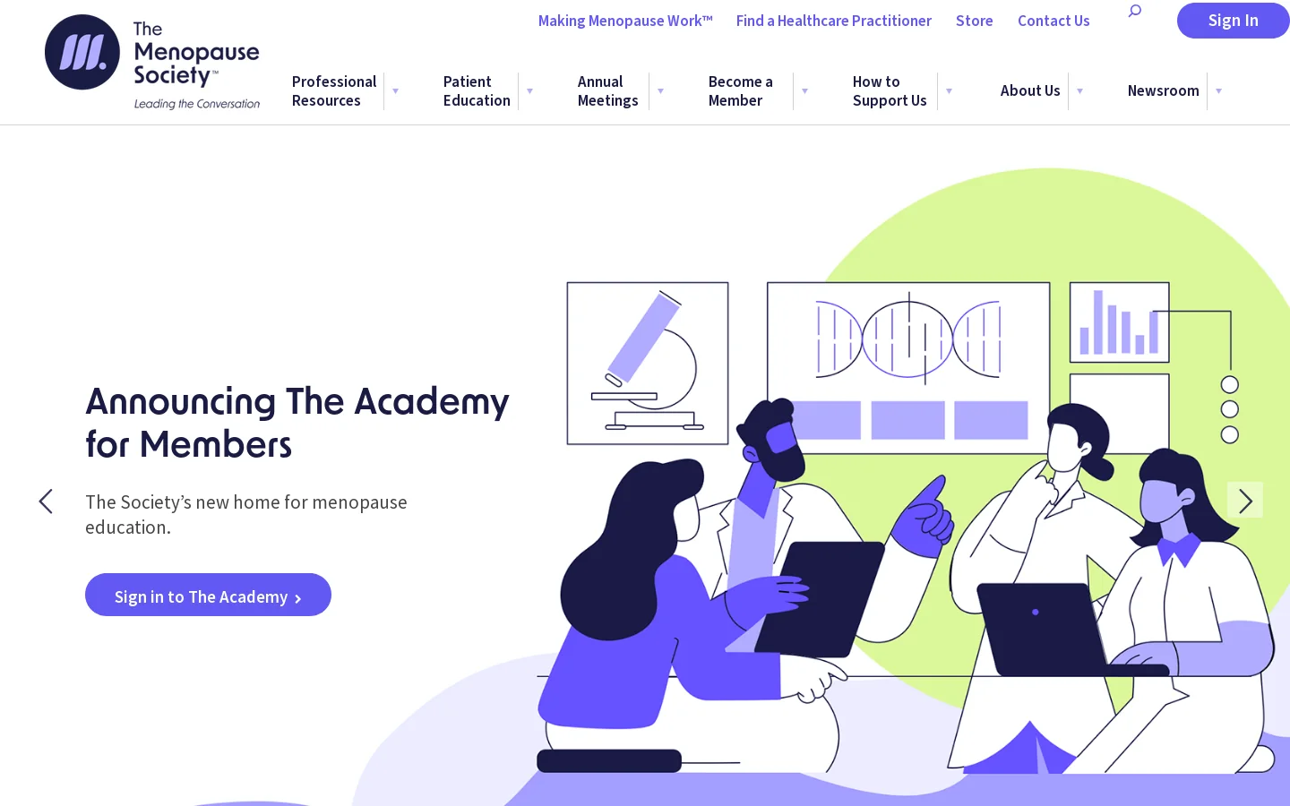 The Menopause Society | Homepage Homepage screenshot