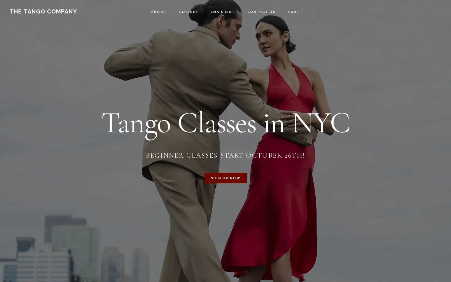 Tango Classes in NYC | Beginner Lessons | The Tango Company Homepage screenshot