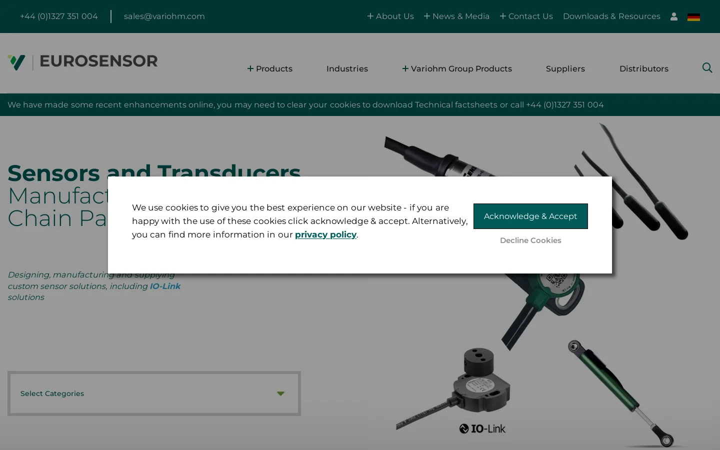Variohm Homepage screenshot