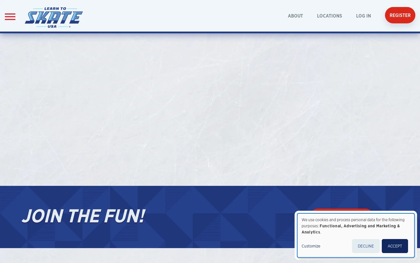 Learn to Skate USA® Homepage screenshot