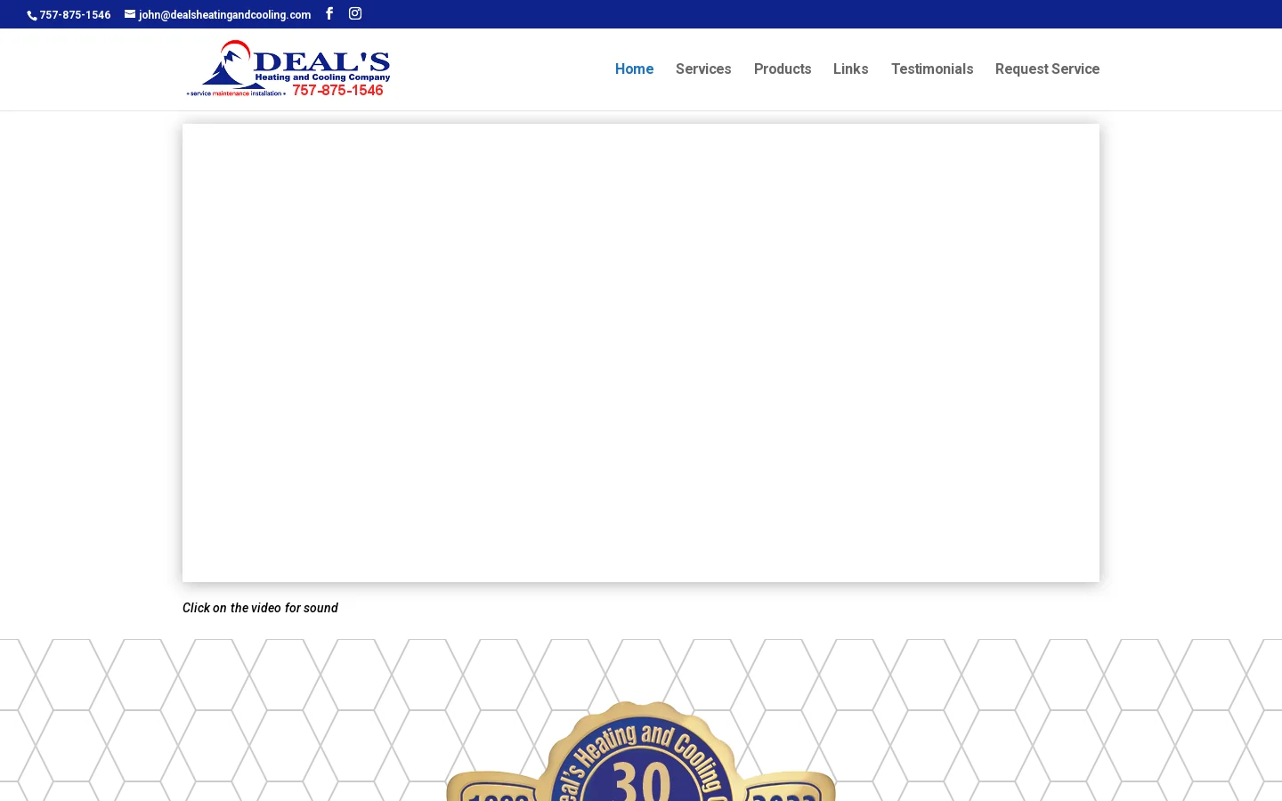 Deals Heating and Cooling in Yorktown VA Homepage screenshot