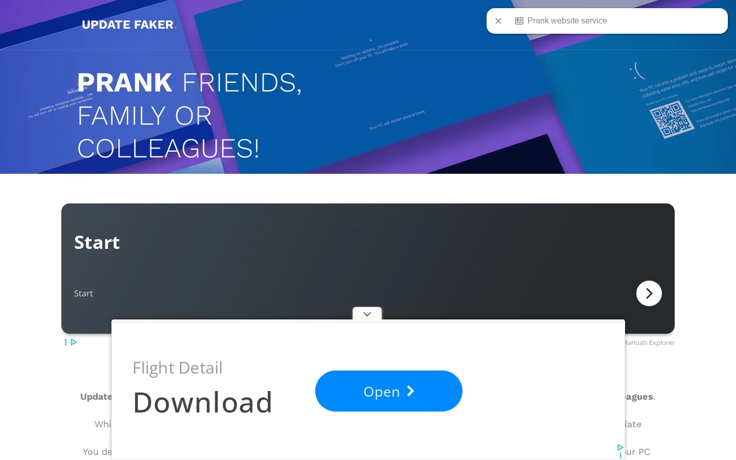 Update Faker Homepage screenshot