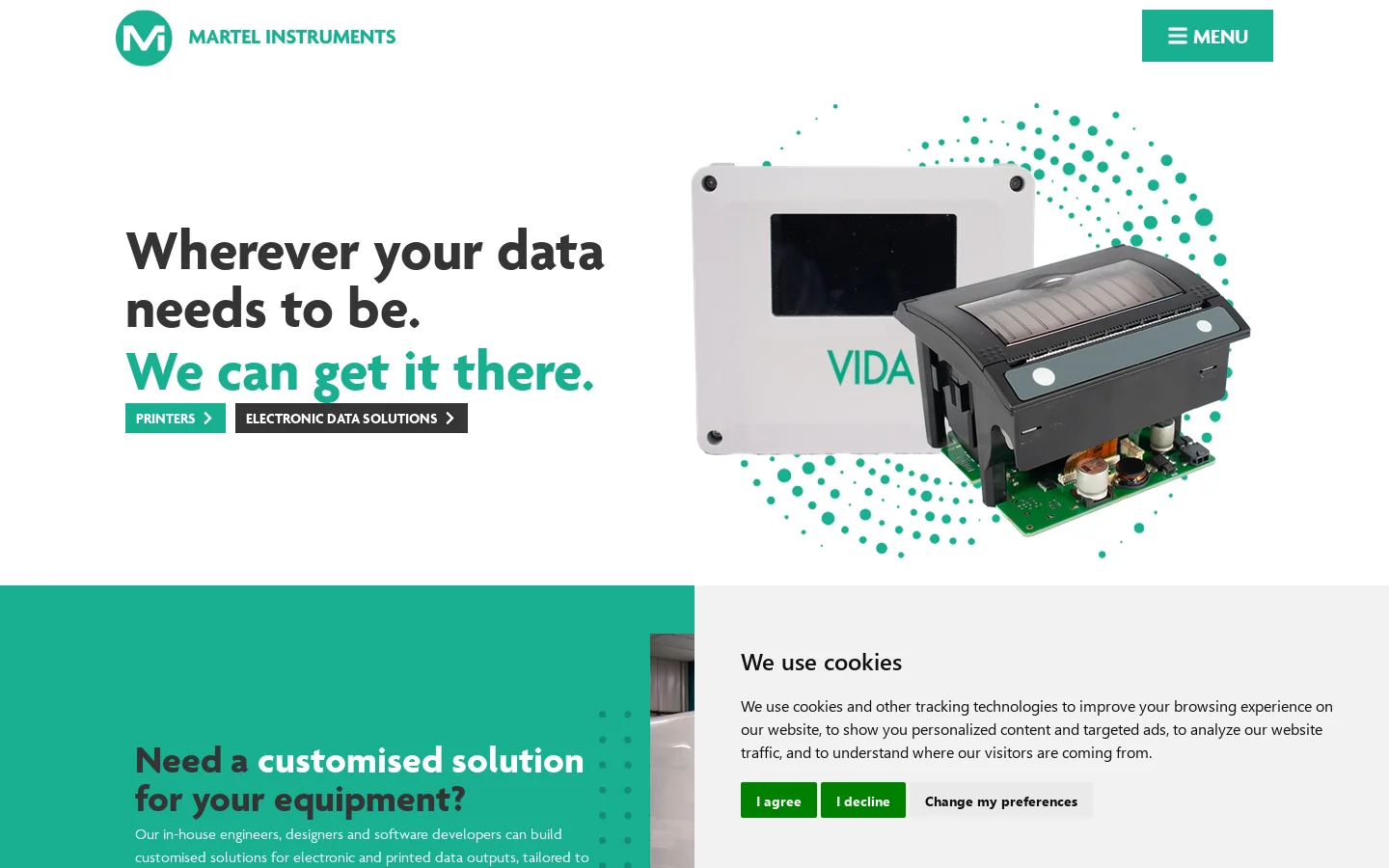 Printer Manufacturer | Industrial Printing Solutions Homepage screenshot