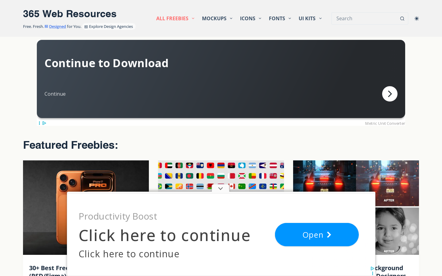 365 Web Resources Homepage screenshot