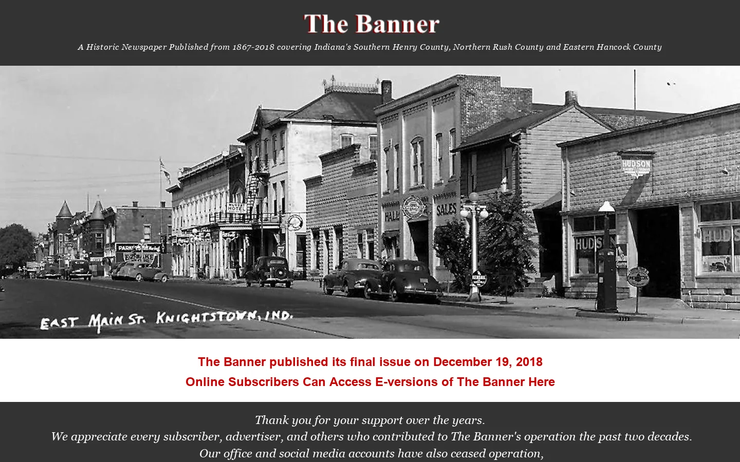 Home Page of The Banner Online Homepage screenshot