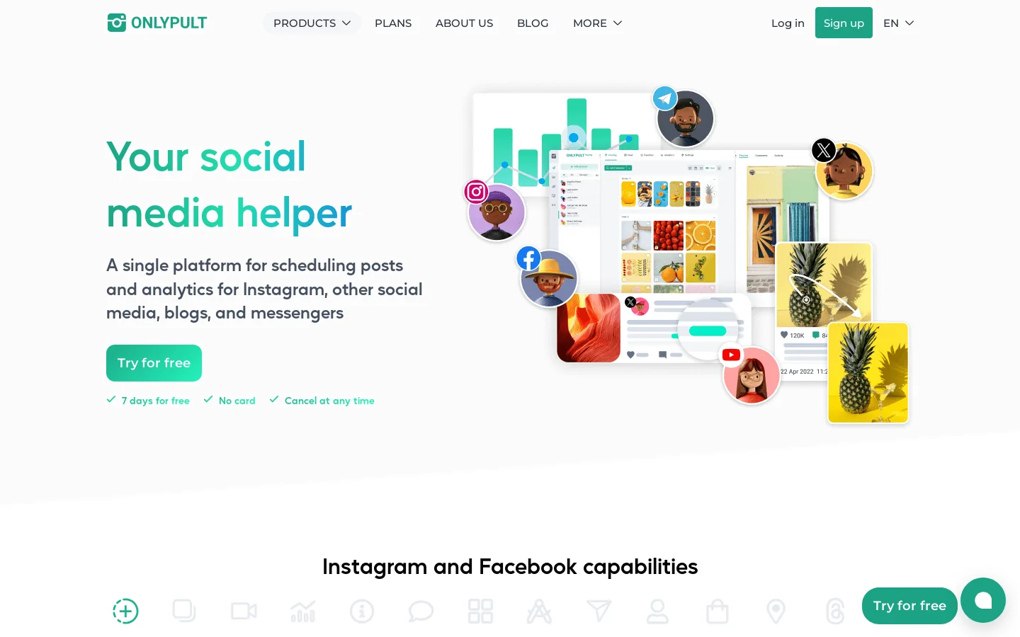 Onlypult Homepage screenshot