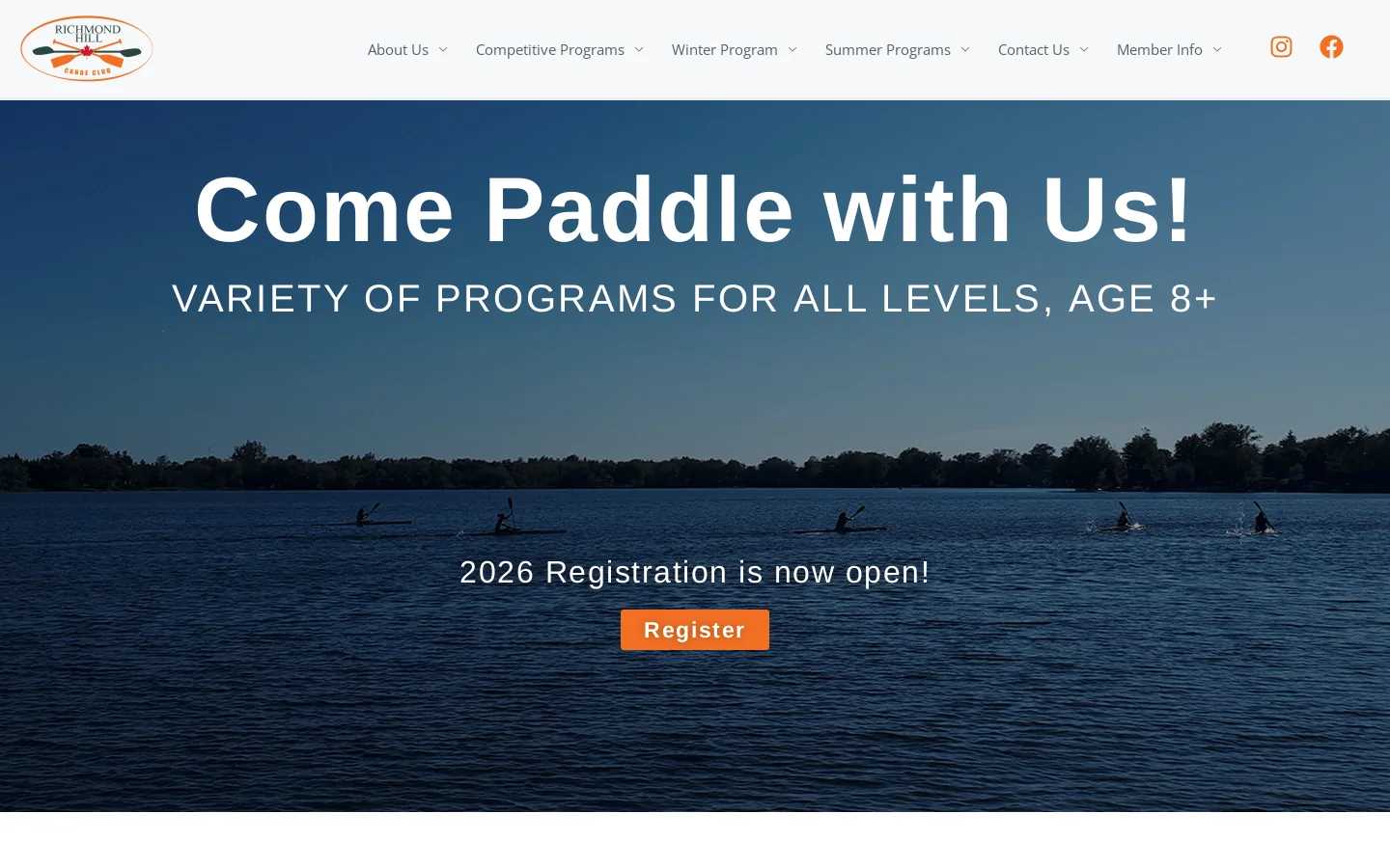 RHCC Homepage screenshot
