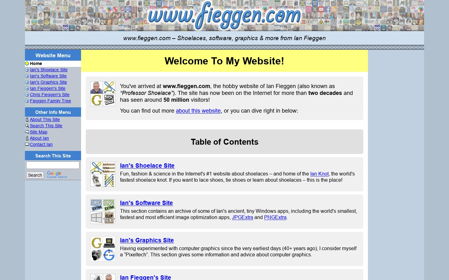 www.fieggen.com – Welcome To My Website! Homepage screenshot