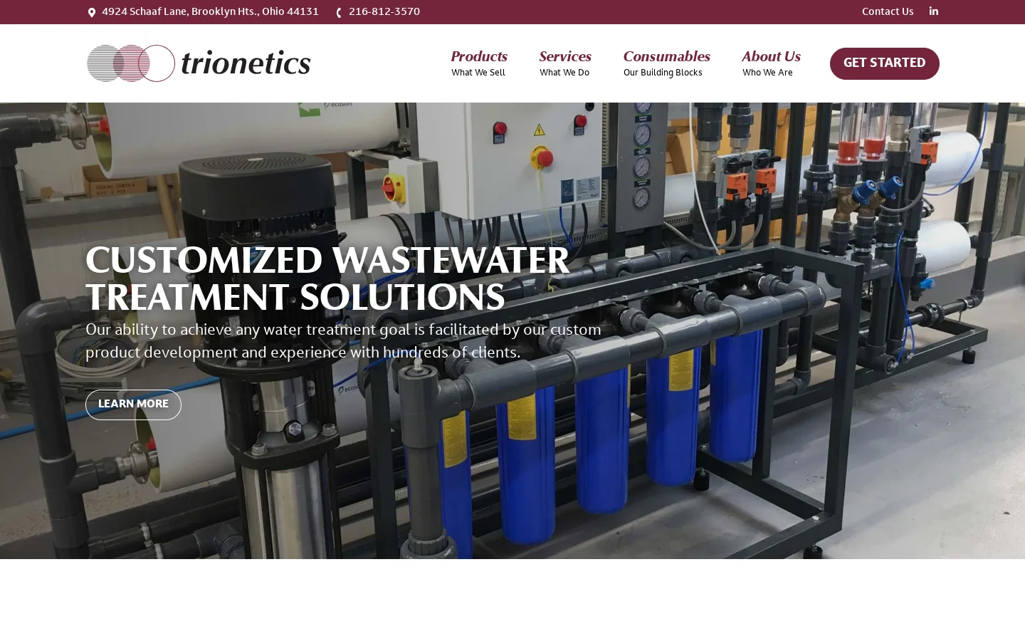 Trionetics Homepage screenshot