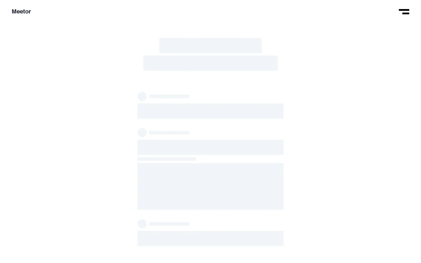 Meetor Homepage screenshot