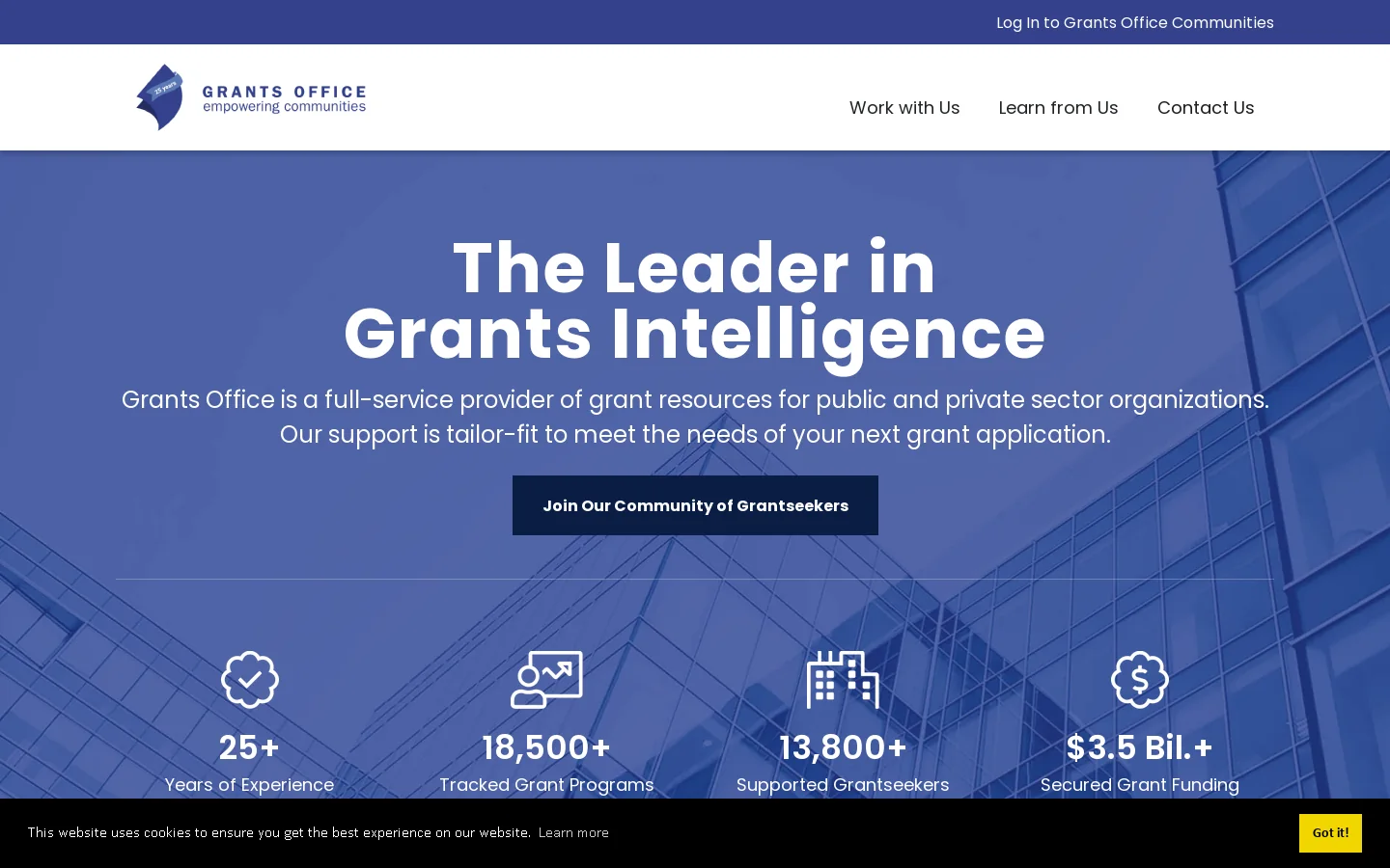 Grants Office LLC Homepage screenshot