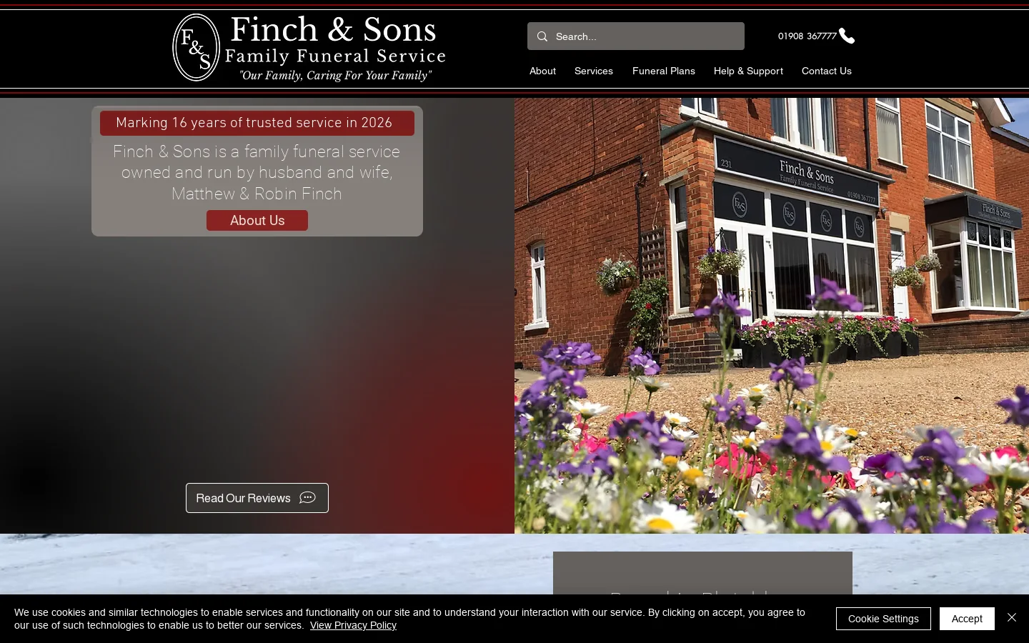 Finch & Sons Family Funeral Service | Bletchley | Family Funeral Service Homepage screenshot