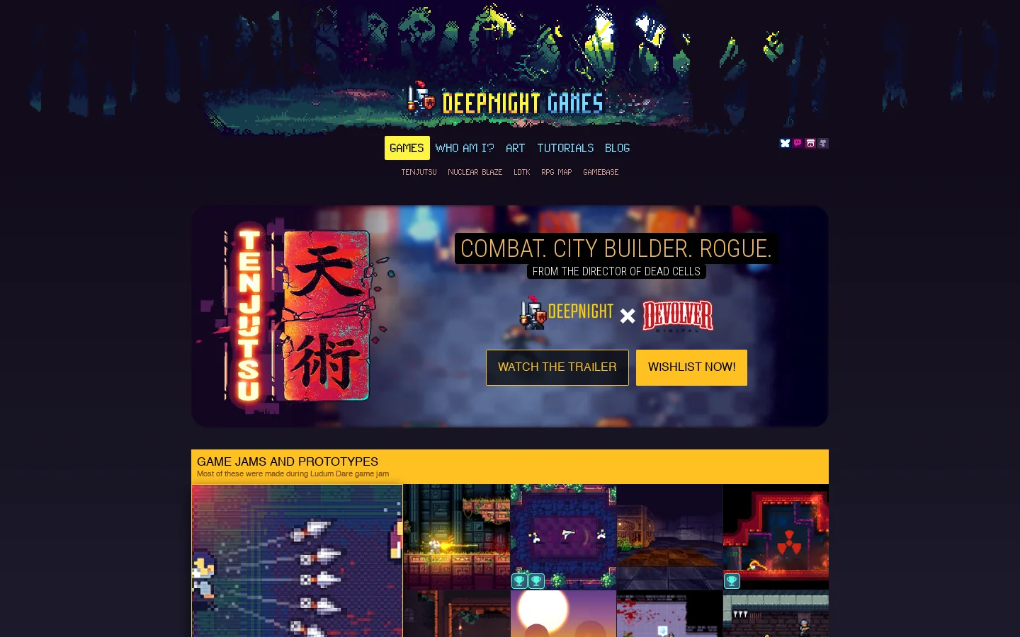 Deepnight Games Homepage screenshot