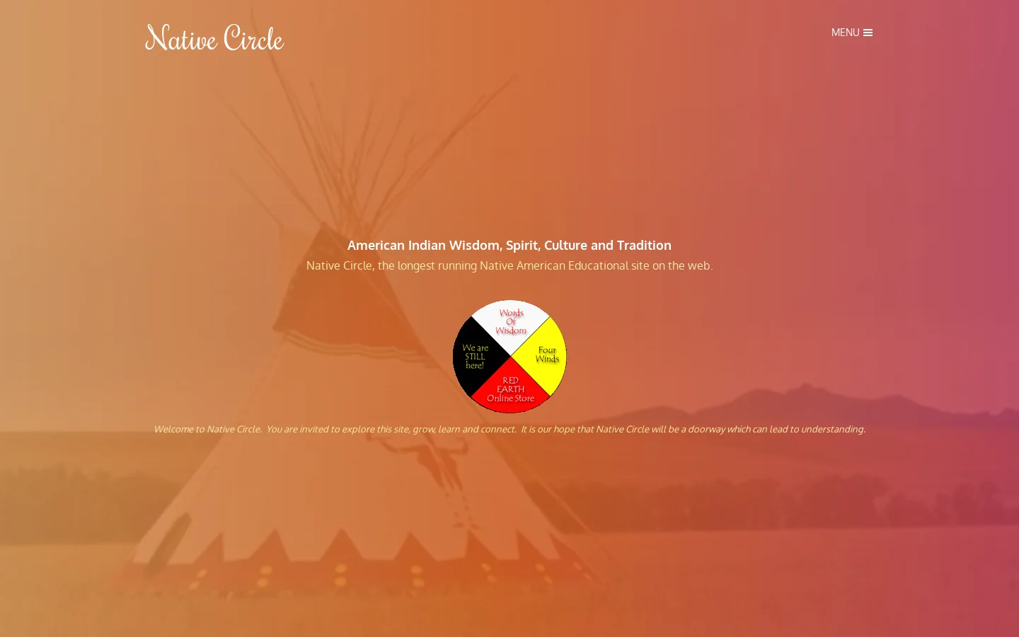 Native Circle Homepage screenshot