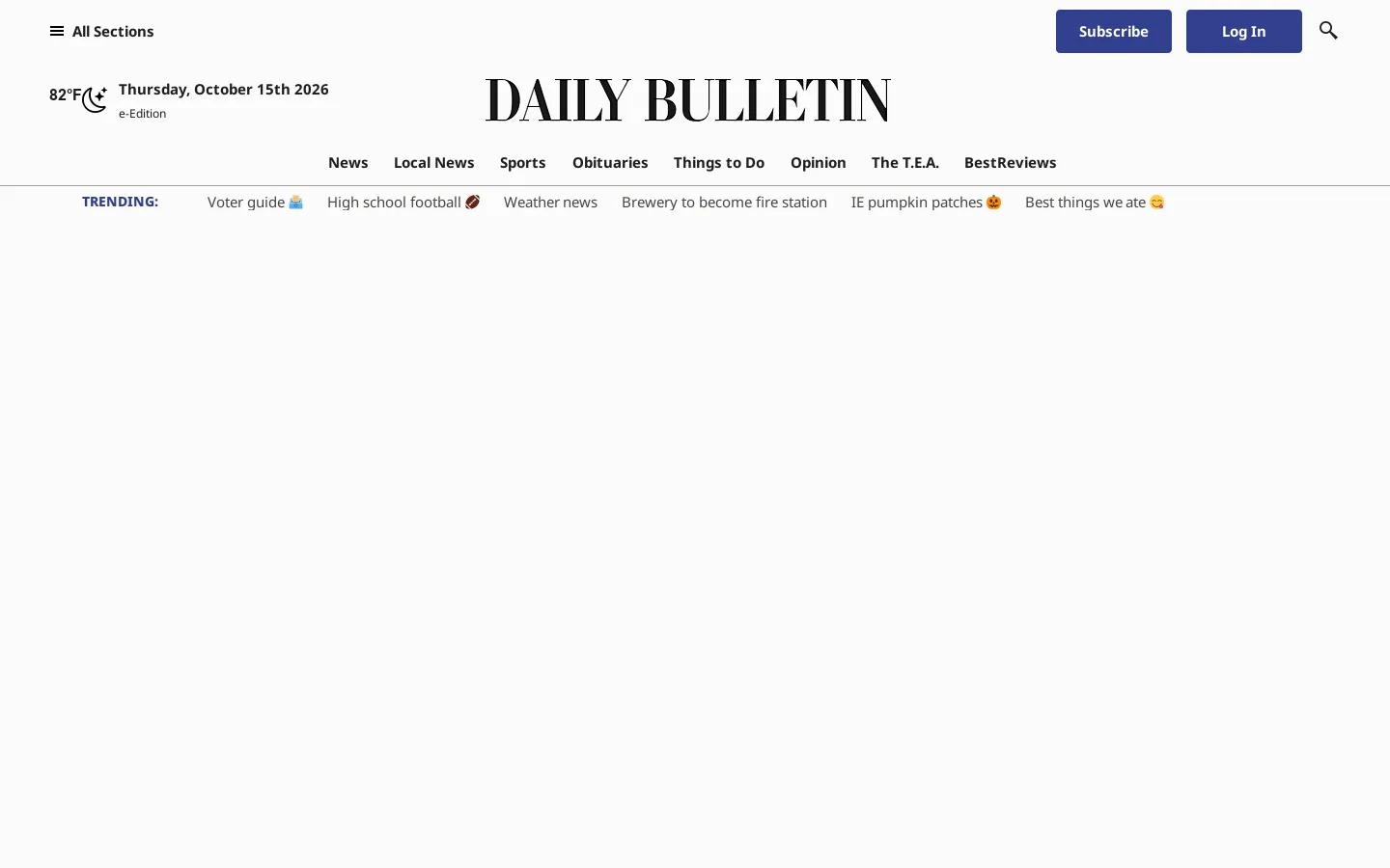 Inland Valley Daily Bulletin: Local News, Sports and Things to Do Homepage screenshot