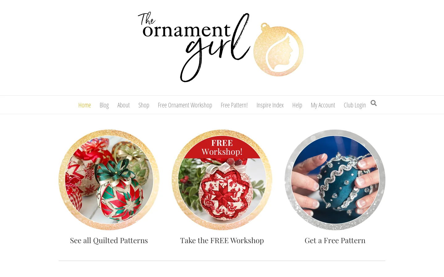 The Ornament Girl Homepage screenshot