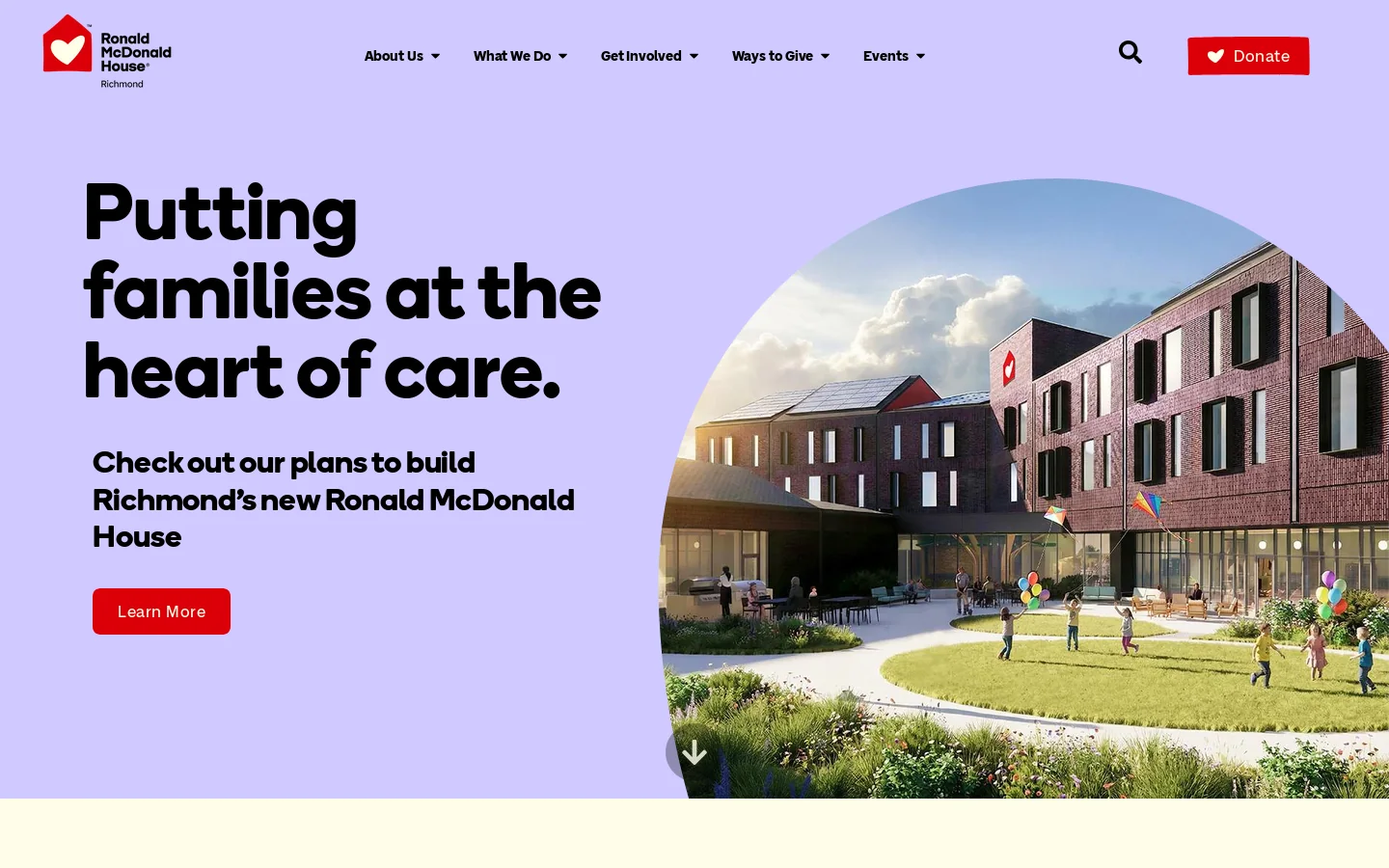Ronald McDonald House Richmond – Ronald McDonald House Ronald McDonald House Richmond Virginia Homepage screenshot
