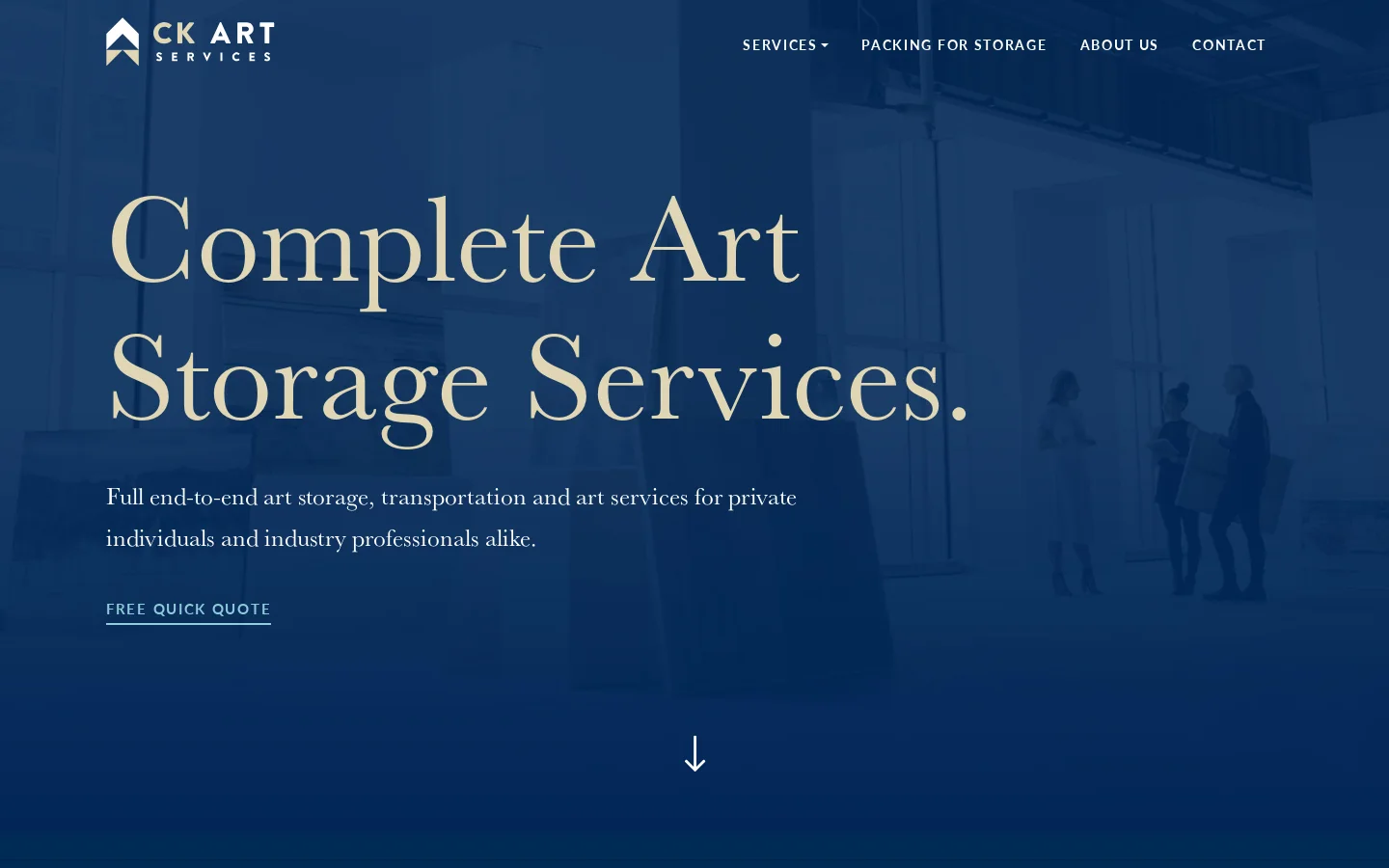 CK Art Services Homepage screenshot