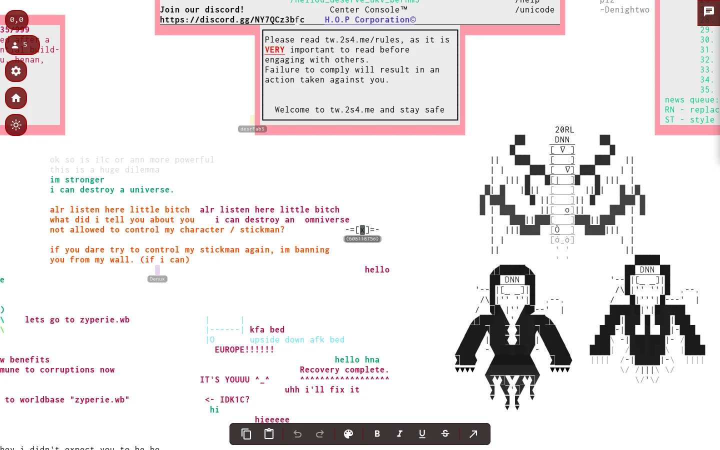 TextWall Homepage screenshot